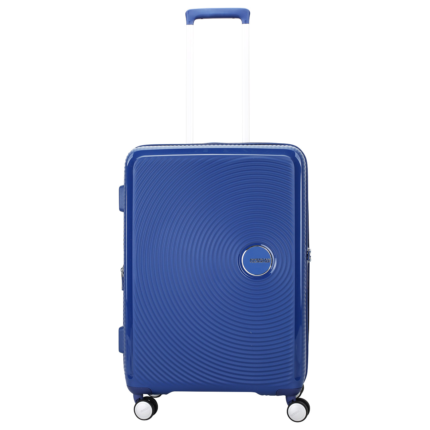 Синий чемодан со встроенным замком American Tourister Soundbox