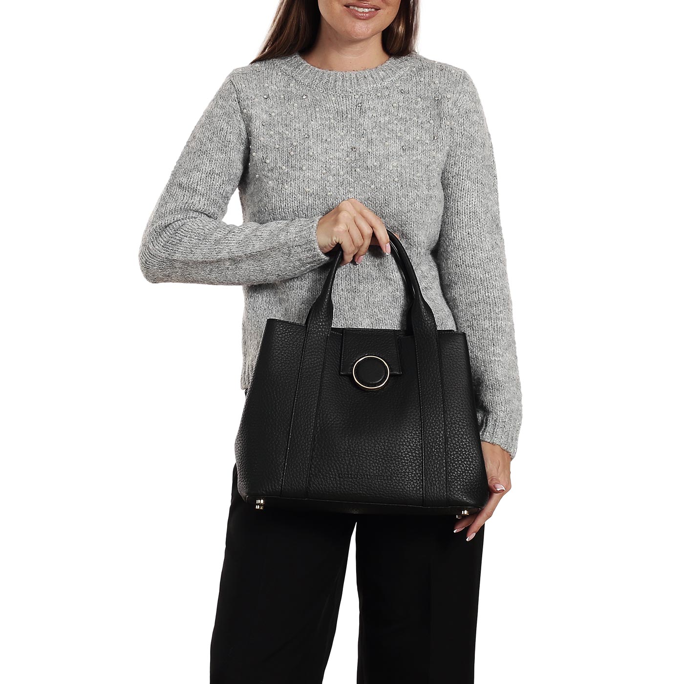 Кожаная сумка Carlo Salvatelli Double