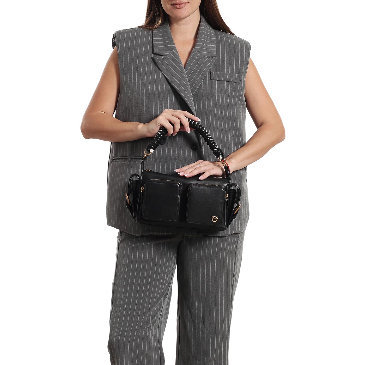 Кожаная сумка Pinko Cargo