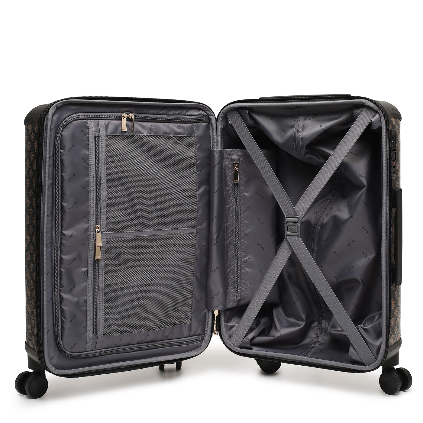 Чемодан тисненый Guess Wilder