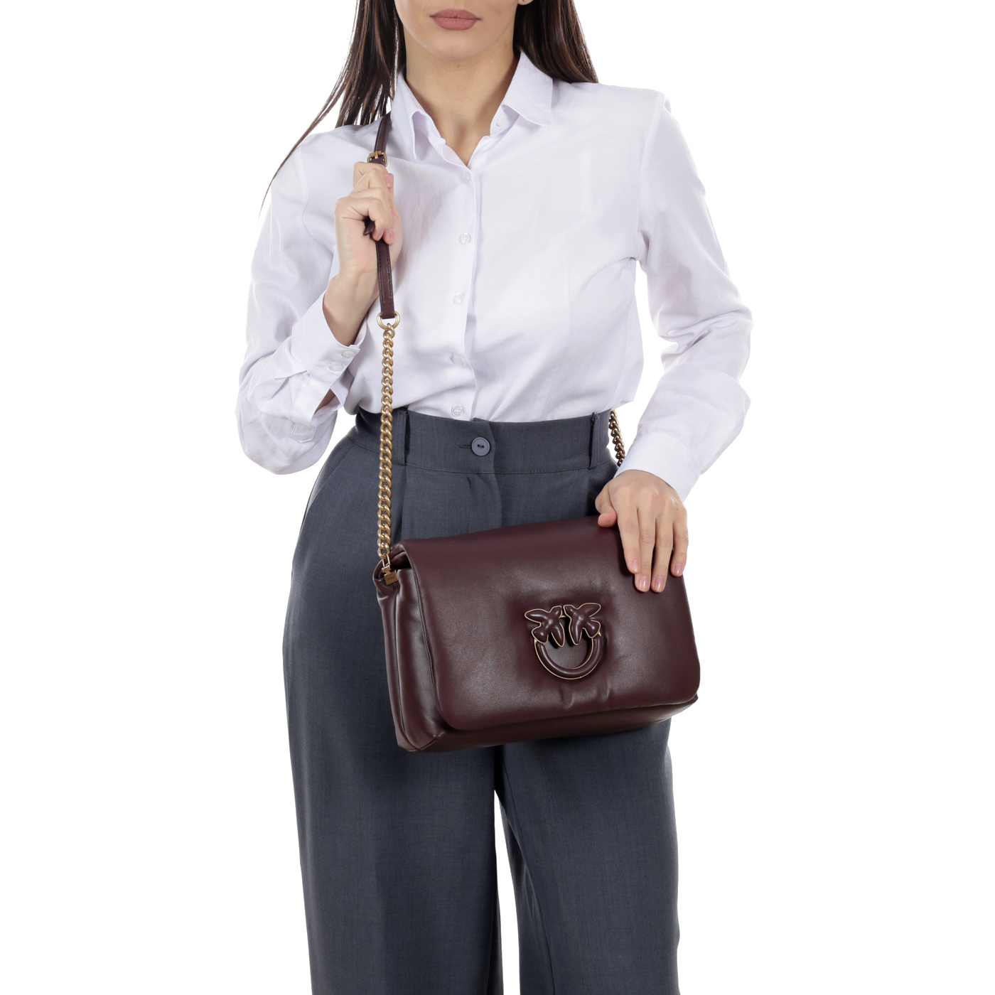 Сумка через плечо с цепочкой Pinko Love Click